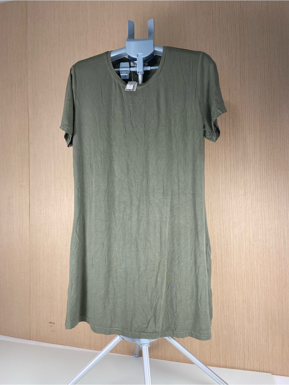 FLANGEMAJOR Olive Green Short Sleeve T-Shirt Dress XL NWT